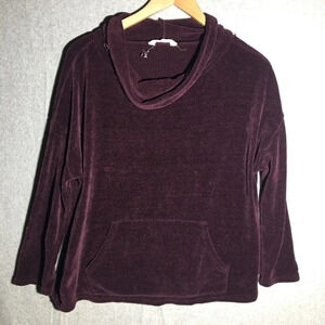 Womens Spring and Mercer Sweater Dark Purple Plum Cowl Neck Winter Transitional